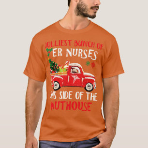 T-shirt ER infirmière Camion rouge Joyeux Chandail de Noël