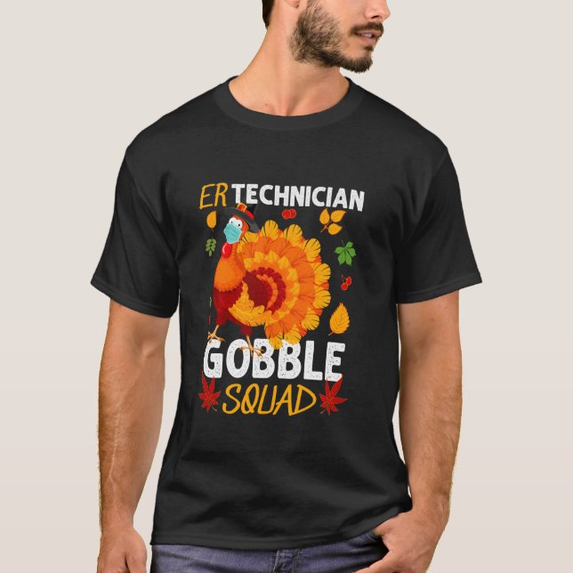 T-shirt Er Technicien Gobble Squad Turquie Visage Masque M (Devant)