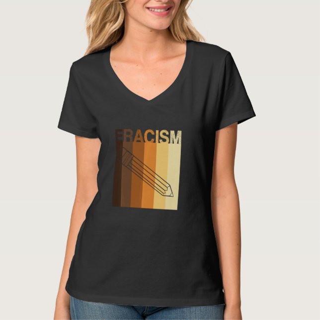 T-shirt ERACISME Éliminer le racisme anti-racisme L’égalit (Devant)