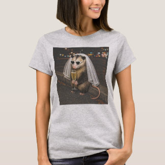 T-shirt Ère de demoiselle d'honneur de mariée opossum sauv