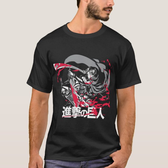 T-shirt Eren avec maillot en verre à l'heure (Devant)