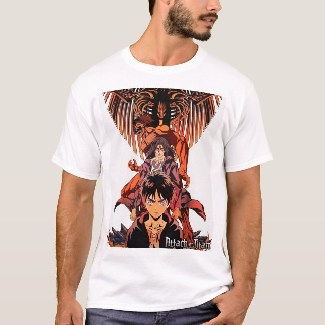 T-shirt Eren Yeager - La lutte pour la liberté (Devant)