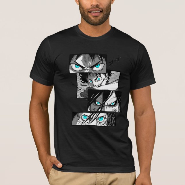 T-shirt Eren Yeager - Une résolution inflexible (Devant)