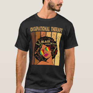 T-shirt Ergothérapie Afro Africaine Femmes Poing Noir