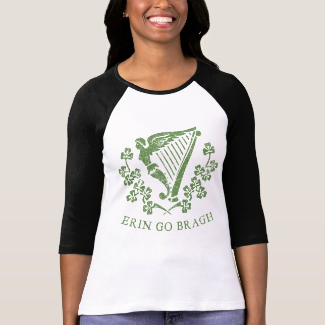 T-shirt Erin vont tee - shirt d'harpe de Bragh (Devant)