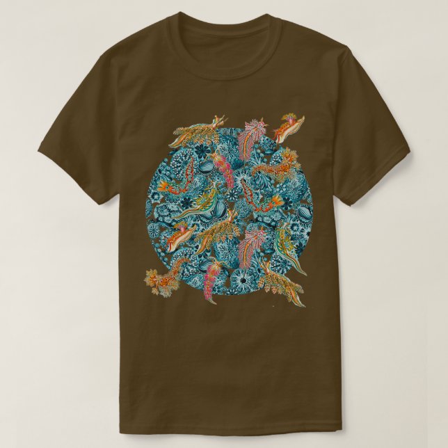 T-shirt Ernst Haeckel Nudibranche Boues de mer au-dessus d (Design devant)