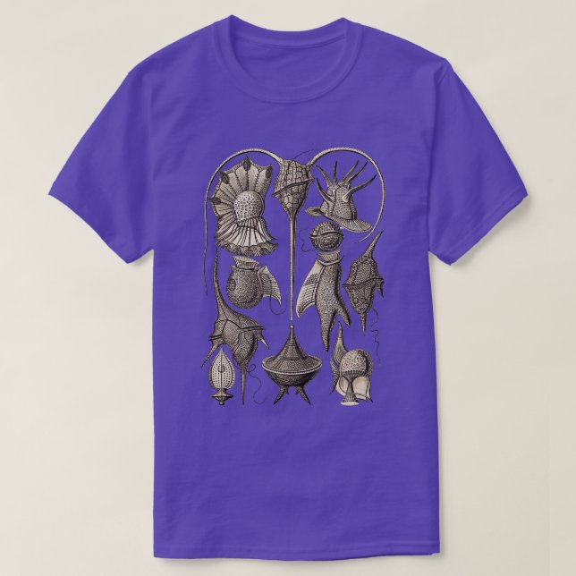 T-shirt Ernst Haeckel Peridinea Plankton Wenge (Design devant)
