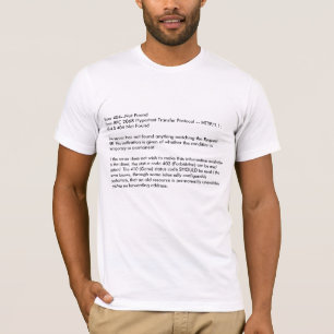 T-shirt Erreur 404--Pas hypertexte 2068 de RFC de