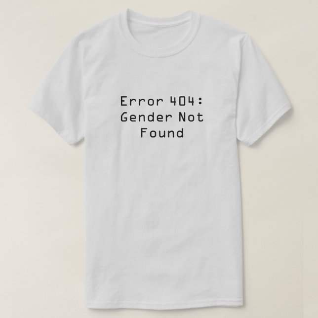 T-shirt Erreur 404 : Sexe introuvable (Design devant)