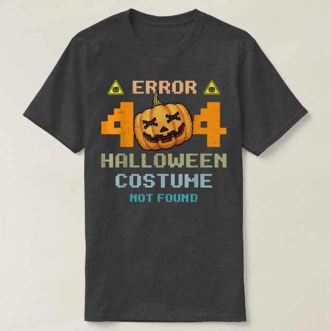 T-shirt Erreur de fête d'Halloween 404 Costume d'Halloween (Design devant)