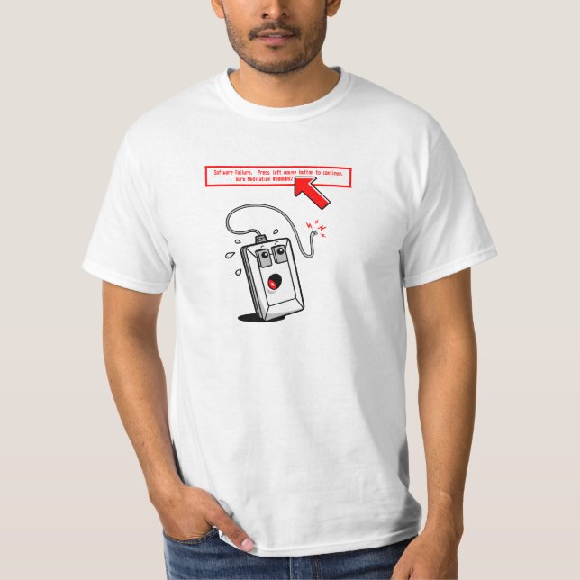 T-shirt Erreur de méditation Amiga guru (Devant)