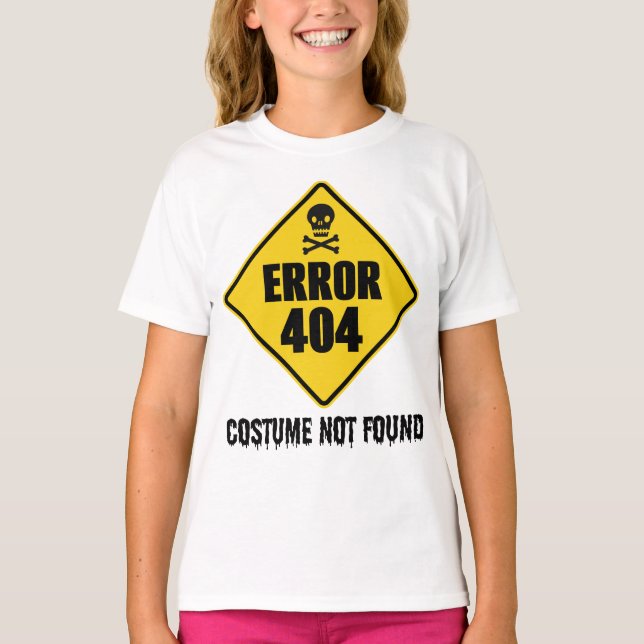T-shirt Erreur d'Halloween 404 Costume introuvable (Devant)