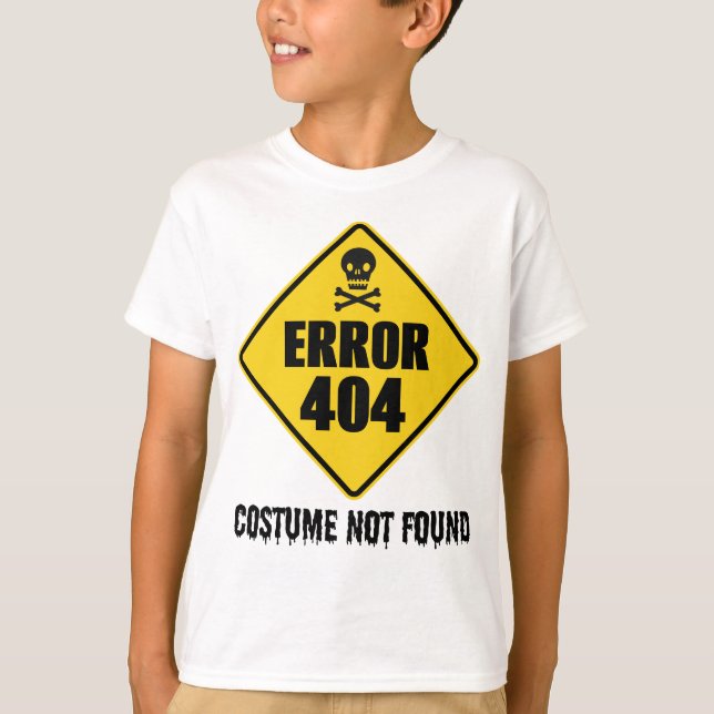 T-shirt Erreur d'Halloween 404 Costume introuvable (Devant)