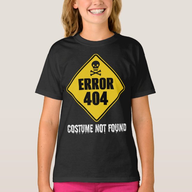 T-shirt Erreur d'Halloween 404 Costume introuvable (Devant)