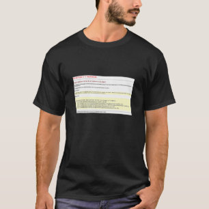 T-shirt Erreur d'objet non défini sur une instance d'objet