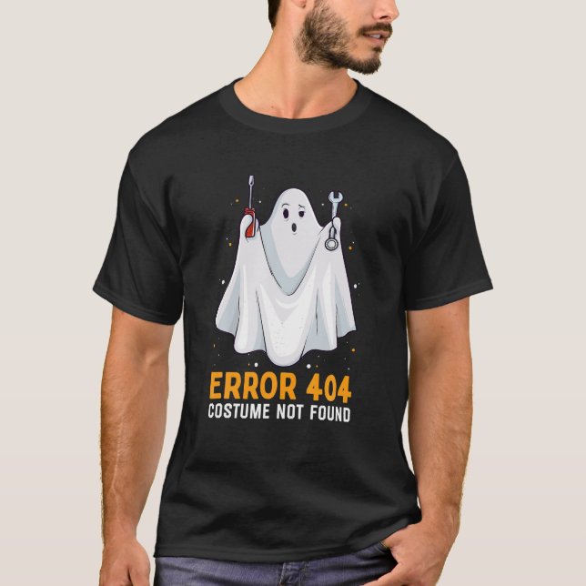 T-shirt Erreur drôle Costume 404 Pas trouvé Facile Lazy (Devant)