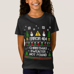 T-Shirt Erreur Ordinateur 404 Sweater de Noël Chr introuva