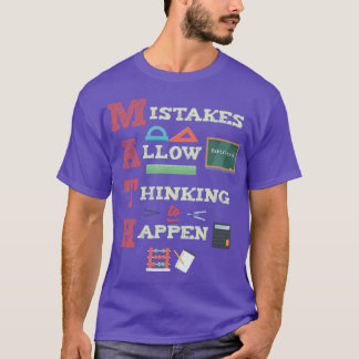 T-shirt Erreurs Permettentpensée Arriver Matheacher rétro 
