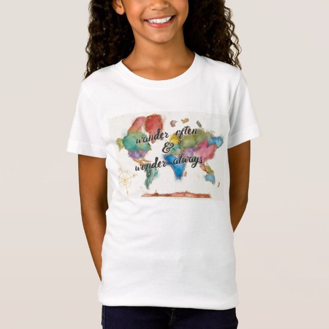 T-Shirt Errez souvent, errez toujours carte avec la (Devant)