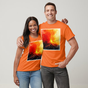 T-shirt Éruption volcanique Art Abstrait