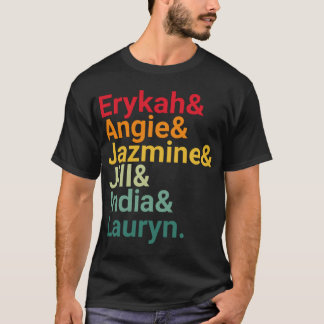 T-shirt Erykah, Angie, Jazmine, Inde, Lauryn Sunset Retro