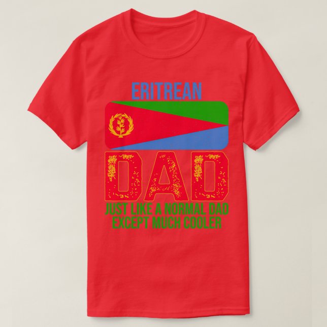 T-shirt Erythréen Papa Erythrée Drapeau Conception pour Fê (Design devant)