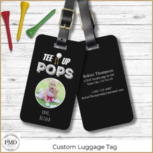 T-Shirt es auf Pop Custom Foto Vathage Day Black Gepäckanhänger