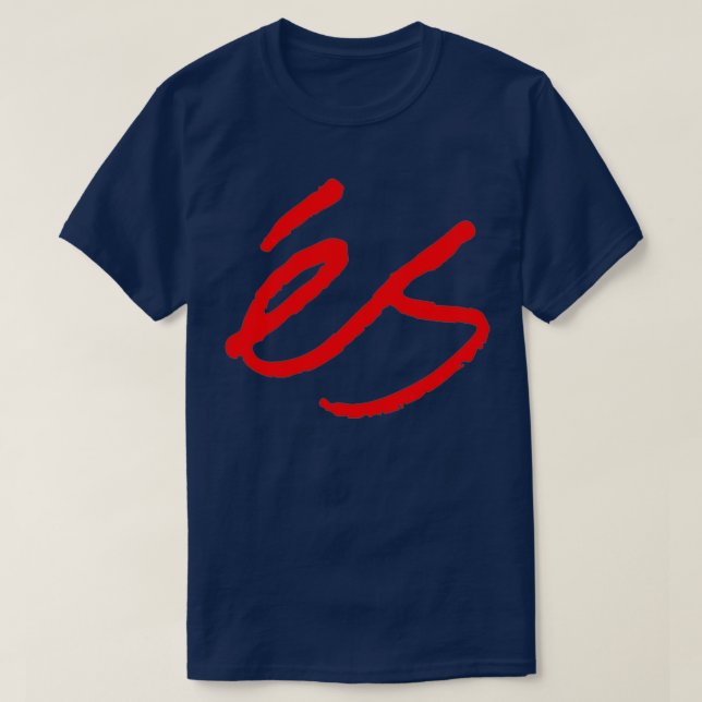 T-shirt ES Skateboard en rouge (Design devant)