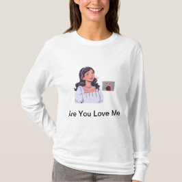 T-shirt Es-tu amoureux de moi ?" - État mignon et charmant