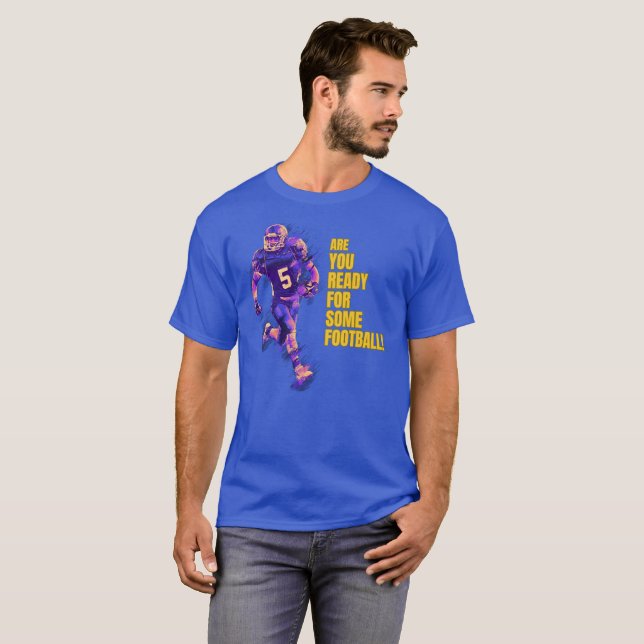 T-shirt Es-Tu Prêt Pour Le Football ? (Devant entier)