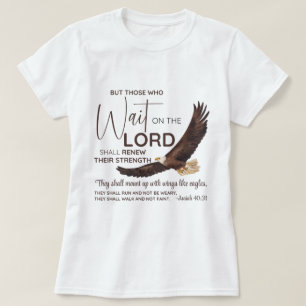 T-shirt Ésaïe 40:31 Ceux qui attendent sur le Seigneur Écr