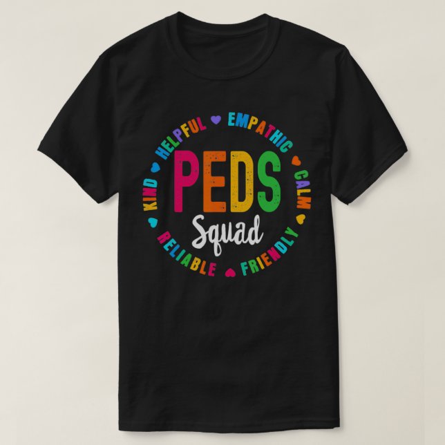 T-shirt Escadrille PEDS Équipage pédiatrique Infirmière pr (Design devant)