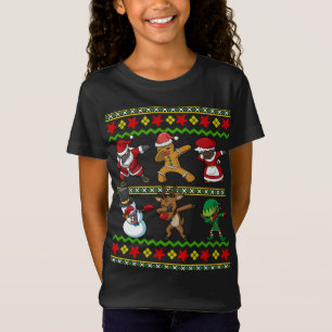 T-Shirt Escadron afro-américain Noir Père Noël Mme Claus