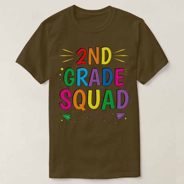 T-shirt Escadron de 2e année 2e premier jour de l'école (Design devant)