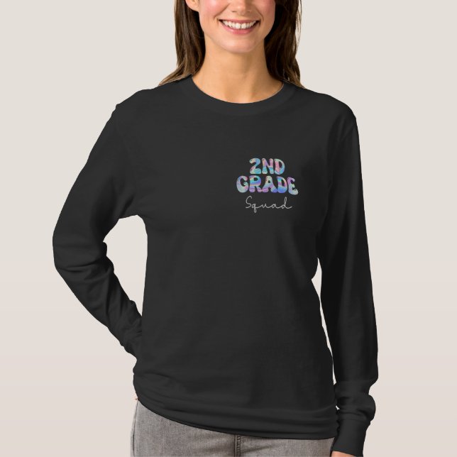 T-shirt Escadron de 2e année Super Retour à l'école Cute e (Devant)