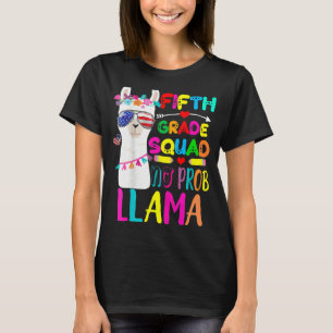 T-shirt Escadron de 5e année Aucun Prob Enseignant Llama R