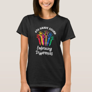 T-shirt Escadron de 6e année tenant compte des différences