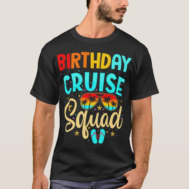 T-shirt Escadron de croisière d'anniversaire Vacances de c (Devant)