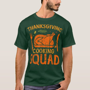 T-shirt Escadron de Cuisine de Thanksgiving Famille amusan