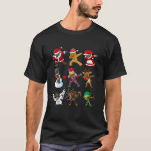 T-shirt Escadron de Dabbing Noël African American Père N