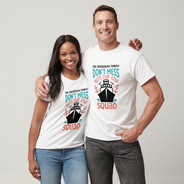 T-shirt Escadron de jumelage de navires de croisière famil (Unisexe)