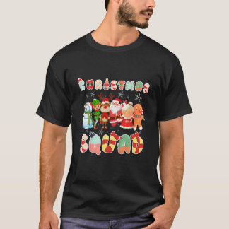 T-shirt Escadron de Noël Père Noël Reindeer Elf Boys Girls