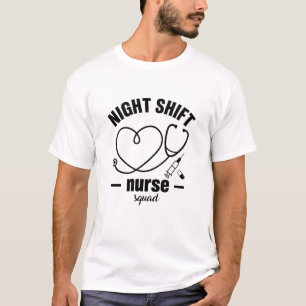 T-shirt Escadron d'infirmières de nuit - RN CNA LPN Infirm