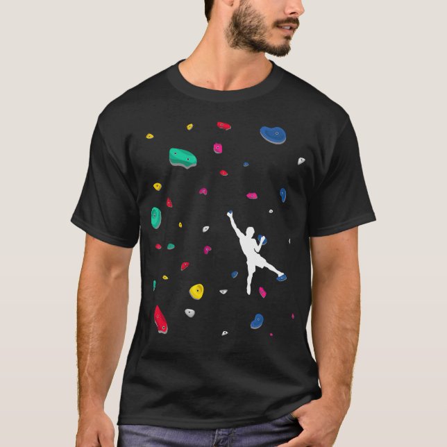 T-shirt Escalade Boulder Wall Rock Climber Bouldering (Devant)