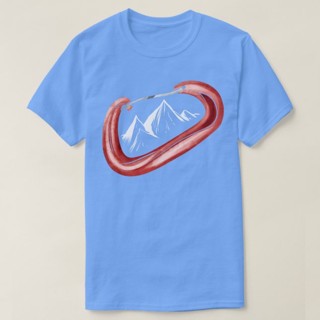 T-shirt Escalade Carabiner de montagne sécurisé Sport Camp (Design devant)