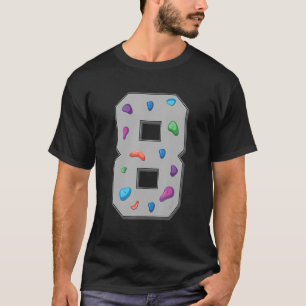 T-shirt Escalade de 8 ans Anniversaire Bouldering Escalade