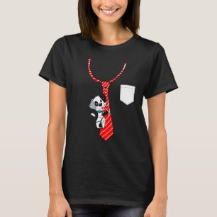 T-shirt Escalade de chien sur Cravate Graphisme Tee - shir