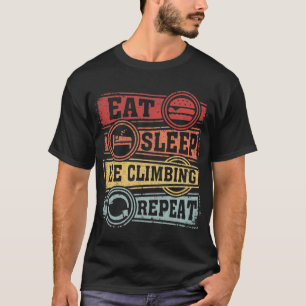 T-shirt Escalade de glace du sommeil du repas Répéter