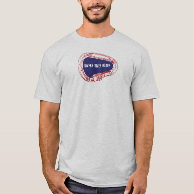 T-shirt Escalade de la gorge d'Owens River Carabiner (Devant)