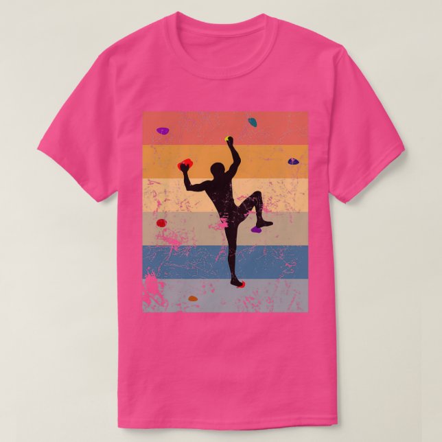 T-shirt Escalade de roche à l'intérieur de la muraille Gri (Design devant)